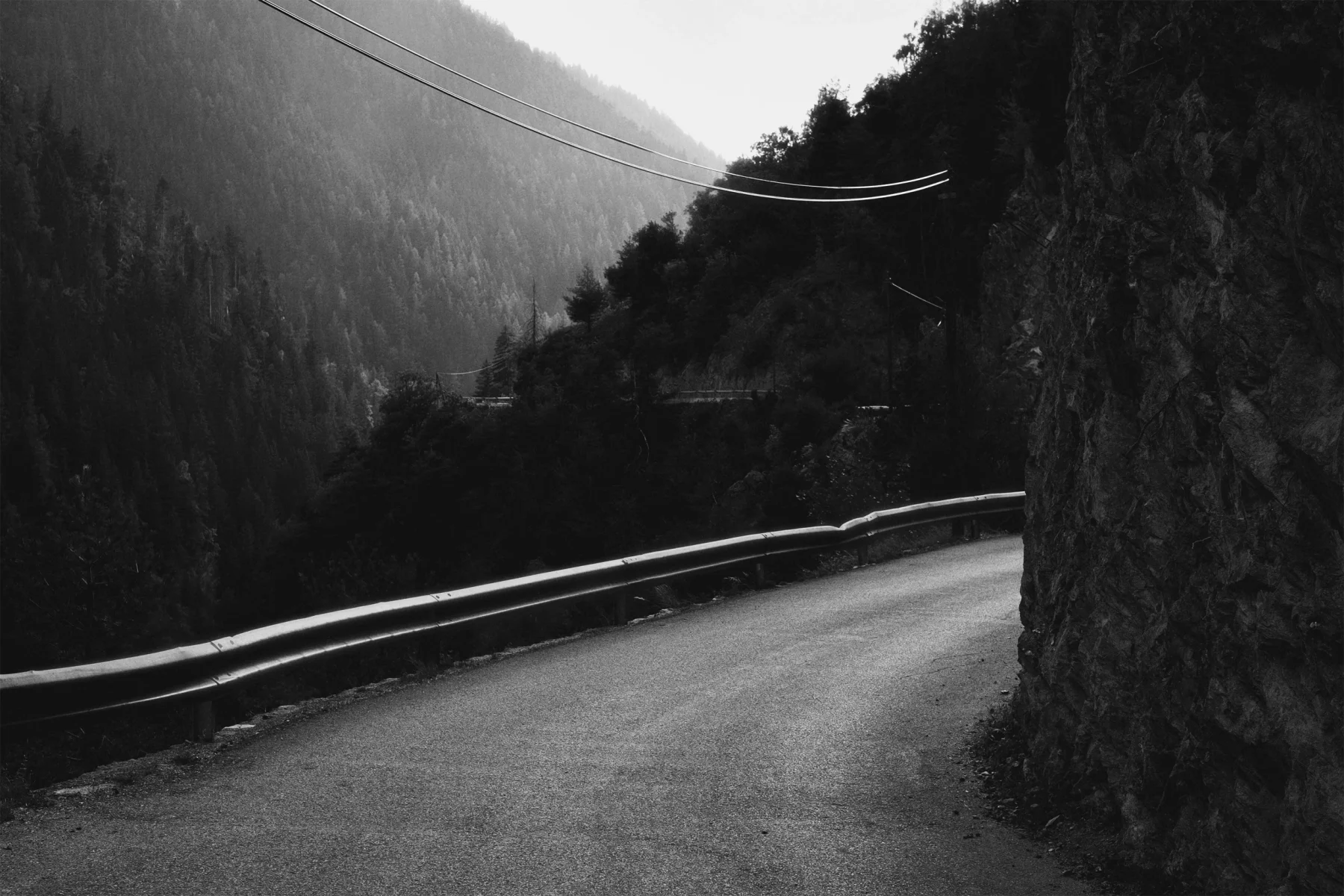 Curved gravel road, Maritime Alps